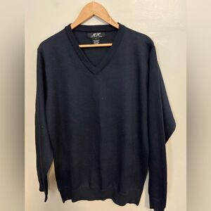 MK V neck long sleeves black sweater  L